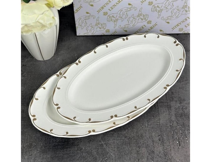 Набор из 2 овальных блюд 35,5см Lenardi Александрия 102-102