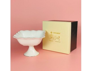 Квадратная фруктовница 25,5см на ножке Lenardi Агата 102-150