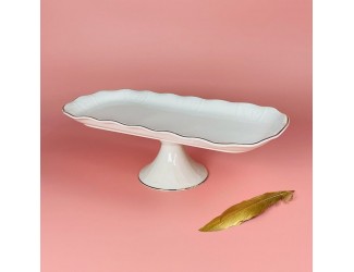 Овальное блюдо 36см на ножке Lenardi Агата 102-158