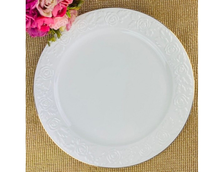 Блюдо круглое 30,5см Lenardi Белая роза 109-160
