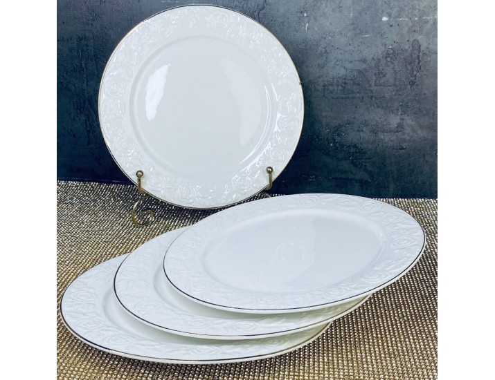 Набор из 6 тарелок 21,5см Lenardi Белая роза 109-162