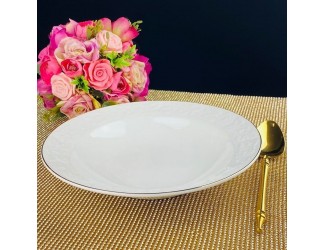 Набор из 6 глубоких тарелок 23см Lenardi Белая роза 109-163