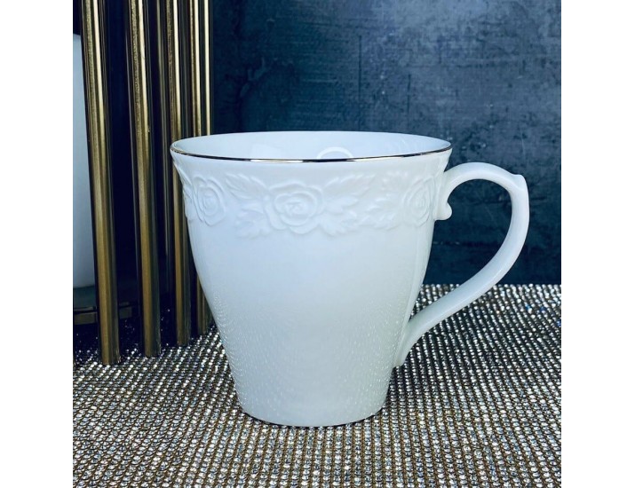 Кружка 350 мл Lenardi Белая роза 109-166