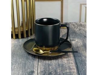 Чайный набор 12предметов 250мл Lenardi Wood чёрный 133-383