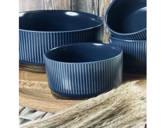 Набор салатников 7предметов Lenardi Wood синий 133-390