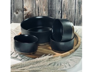 Набор салатников 7предметов Lenardi Wood чёрный 133-391