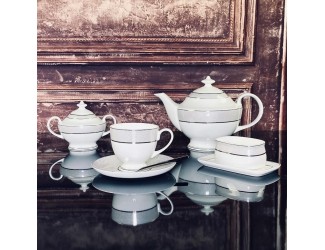 Чайный сервиз на 6 персон 16 предметов Lenardi Серебряная Симфония 145-517