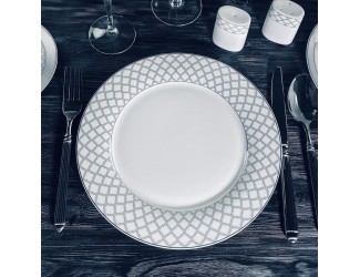 Набор из 6 тарелок 27см Lenardi Версаль серебро 145-596