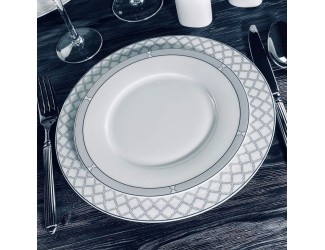 Набор из 6 тарелок 21,5см Lenardi Версаль серебро 145-597