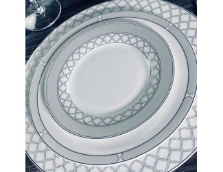 Набор из 6 тарелок 16,5см Lenardi Версаль серебро 145-601