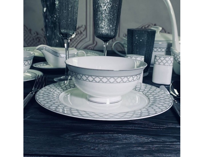 Набор из 6 салатников 15см Lenardi Версаль серебро 145-605