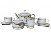 Сервиз чайный на 6 персон 15 предметов  Rudolf Kampf Savio Firmino Роза и ленты  декор 2274 золото 02160725-2274k