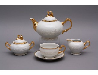 Сервиз чайный на 6 персон 15 предметов Thun Тюльпан(Tulip) декор 17500