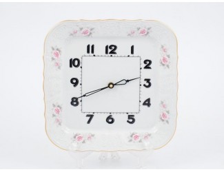 Часы квадратные Bernadotte Серая роза золото 26 см