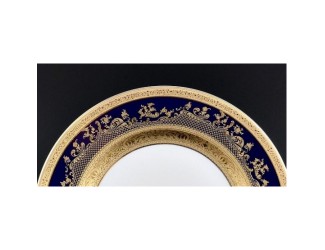 Набор глубоких тарелок Falkenporzellan Constanza Cobalt Gold 23 см(6 шт)