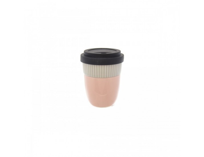 Чашка Coffee to go. Lifestyle Bellevue 200 ml (персиковый/серый)