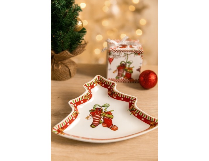 Блюдо 14см ЁЛКА Lenardi Новогодний 105-130