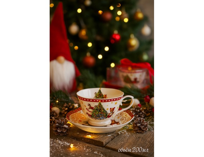 Чайная пара 200мл Lenardi Новогодний 105-134