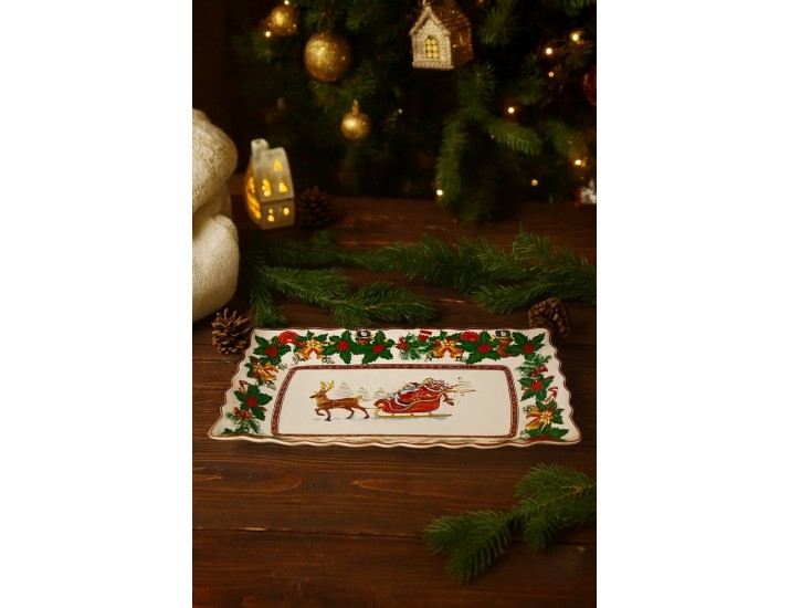 Блюдо 35см Lenardi Новогодний 105-605