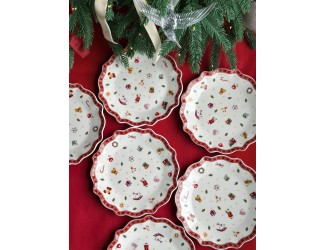 Набор из 6 тарелок 18,5см Lenardi Новогодний 105-607 Набор из 6 тарелок 18,5см Lenardi Новогодний 105-607