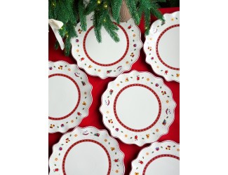 Набор из 6 тарелок 26см Lenardi Новогодний 105-608 Набор из 6 тарелок 26см Lenardi Новогодний 105-608