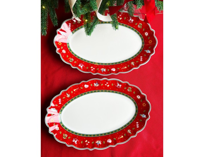 Набор из 2 овальных блюд 30,5см Lenardi Новогодний 105-609