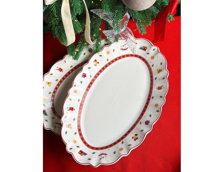 Набор из 2 овальных блюд 35см Lenardi Новогодний 105-610
