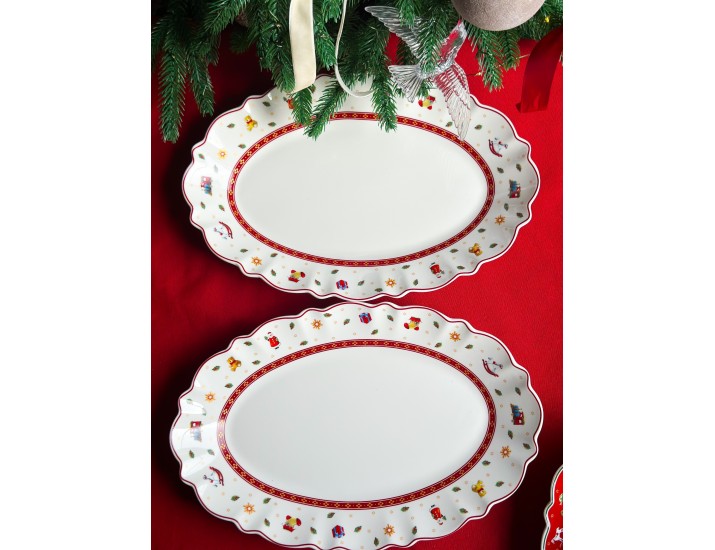 Набор из 2 овальных блюд 35см Lenardi Новогодний 105-610