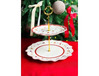 Этажерка двухъярусная Lenardi Новогодний 105-613