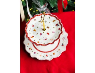 Этажерка двухъярусная Lenardi Новогодний 105-613