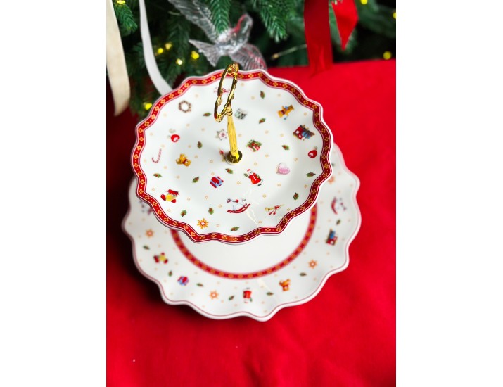 Этажерка двухъярусная Lenardi Новогодний 105-613