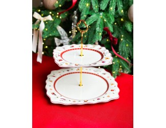 Этажерка двухъярусная Lenardi Новогодний 105-620