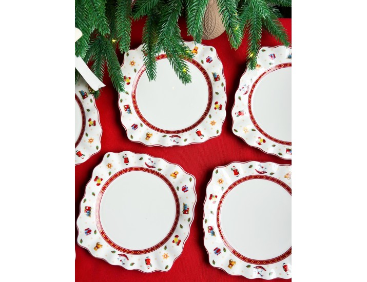 Набор из 6 тарелок 19см Lenardi Новогодний 105-614