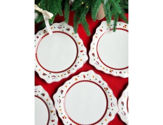 Набор из 6 тарелок 26см Фарфор Lenardi Новогодний 105-615 Набор из 6 тарелок 26см Фарфор Lenardi Новогодний 105-615