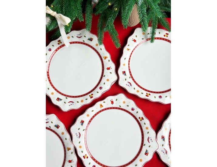 Набор из 6 тарелок 26см Фарфор Lenardi Новогодний 105-615