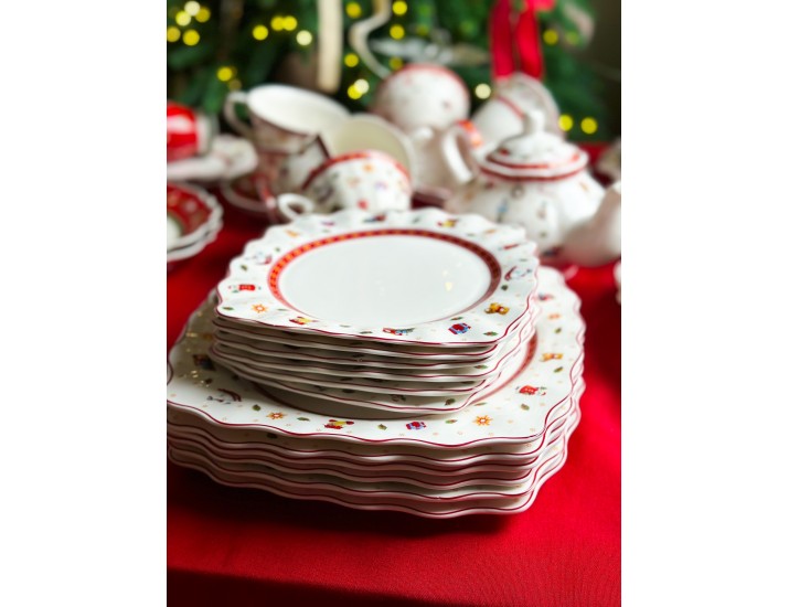 Набор из 6 тарелок 26см Фарфор Lenardi Новогодний 105-615