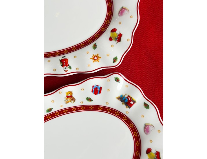 Набор из 2 овальных блюд 25см Lenardi Новогодний 105-616