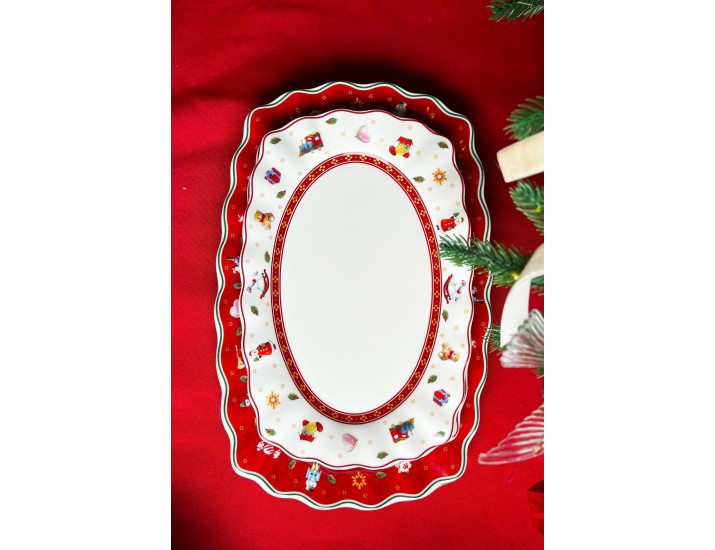 Набор из 2 овальных блюд 30,5см Lenardi Новогодний 105-617