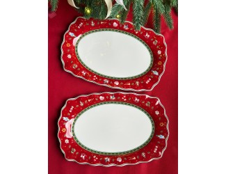 Набор из 2 овальных блюд 30,5см Lenardi Новогодний 105-617 Набор из 2 овальных блюд 30,5см Lenardi Новогодний 105-617