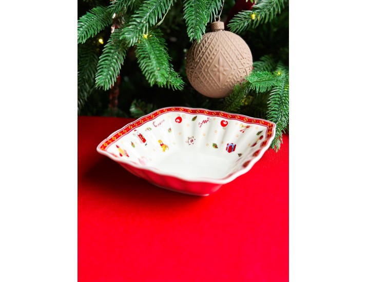 Квадратный салатник 14,5см Lenardi Новогодний 105-618