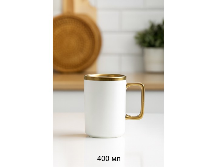 Кружка 400мл Lenardi 106-057 белая