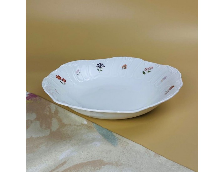 Круглое глубокое блюдо 26х5,5см Lenardi Крокус 109-219