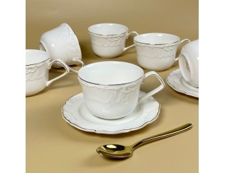 Чайный набор 12предметов 250мл Lenardi Крокус золото 109-236