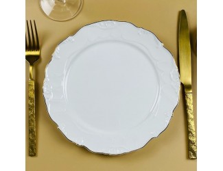 Набор из 6 тарелок 21х2см Lenardi Крокус золото 109-240