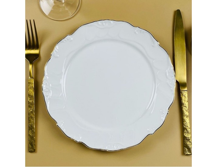 Набор из 6 тарелок 21х2см Lenardi Крокус золото 109-240