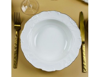 Набор из 6 глубоких тарелок 22х4,5см Lenardi Крокус золото 109-242