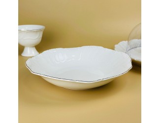 Круглое глубокое блюдо 26х5,5см Lenardi Крокус золото 109-256