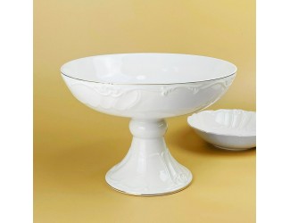 Фруктовница 26х19см на ножке Lenardi Крокус золото 109-258