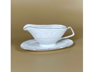 Соусник с блюдцем Lenardi Крокус золото 109-264