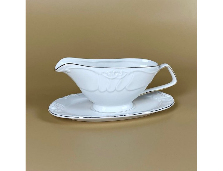 Соусник с блюдцем Lenardi Крокус золото 109-264